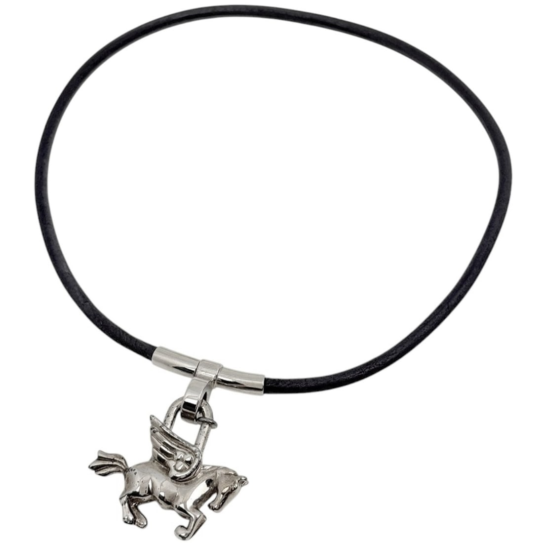 Hermes HERMES Necklace Pegasus Cadena Choker Metal Silver Women's: --- Catalog ---Category: SizePendant Size: 30mm x 35mm / 1.18'' x 1.37''Neck Circumference: 37 cm / 14.56''Category: DesignColor: SilverGender: WomenMaterial: MetalNecklace Type: NecklaceCategory: Gen