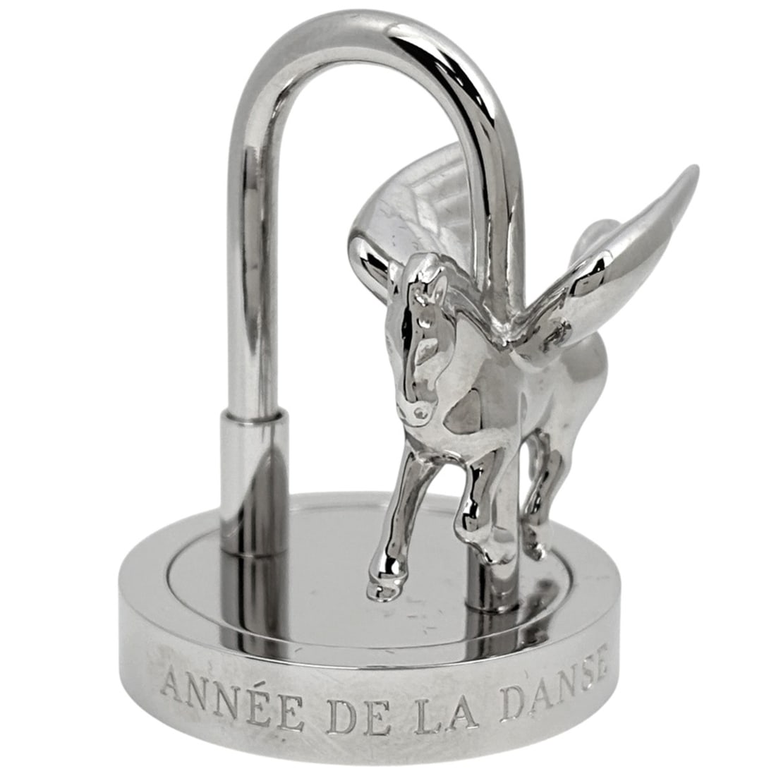 Hermes HERMES Bag Charm Arne Danse Pegasus Cadena Metal Silver Women's