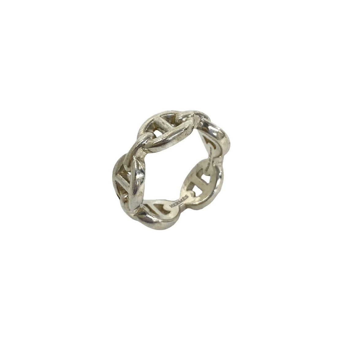 HERMES Vintage Chaine d'Ancre Enchainée PM Ring, Sterling Silver 925, Accessory, Item Number 24285 (1 of 6)