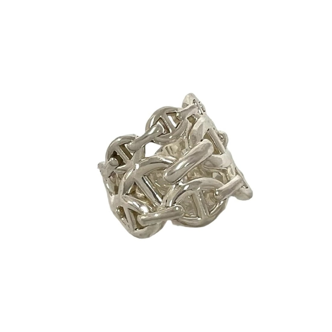 HERMES Hermes Enchainée GM Ring, Sterling Silver 925, Accessory, Silver, 18841: --- Catalog ---Category: SizeJP Size: 11US Size: 6Category: DesignType: Band ringColor: SilverGender: WomenMaterial: Silver 925Category: GeneralBrand: Hermes--- Item List ---Section: ConditionRanking: