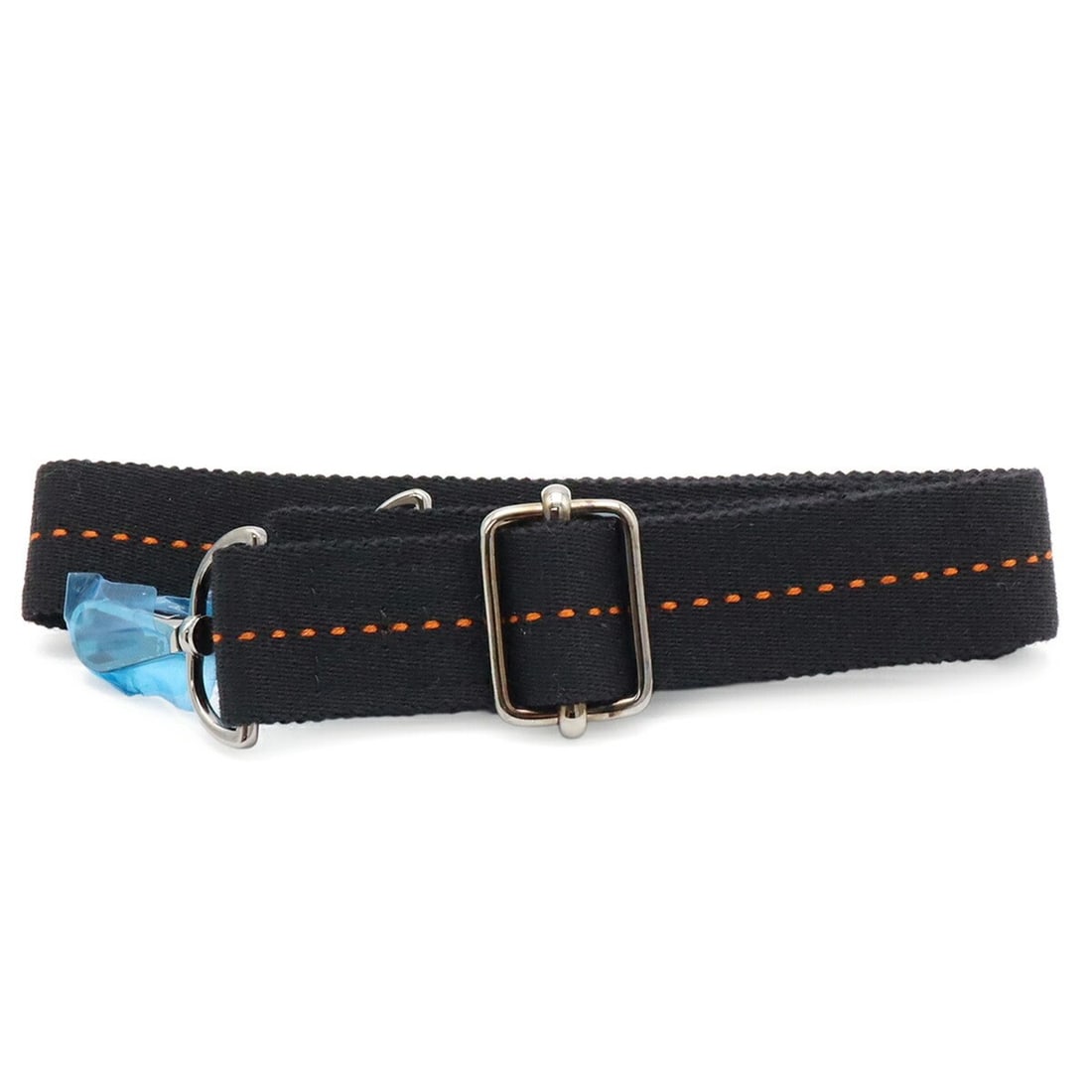 HERMES shoulder strap for Caravan Horizontal bag (strap only), canvas, black, orange.