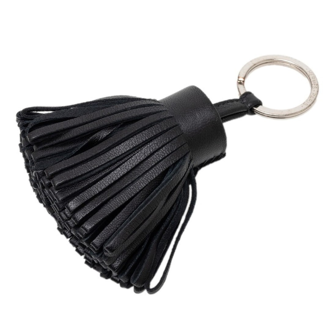 Hermes Carmen Accessory Bag Charm Keychain Black Agneau Milo Women's HERMES