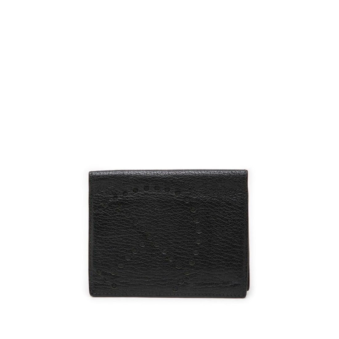 Hermes Evelyne business card holder/card case, black Chevre leather, women's.