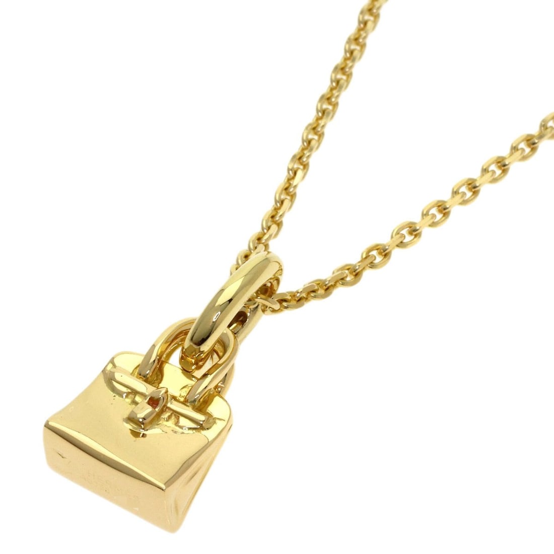 Hermes Amulette Birkin Necklace 18K Yellow Gold Women's HERMES