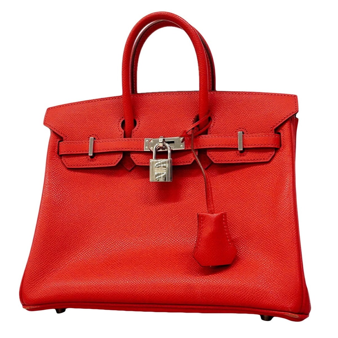 Hermes Birkin 25 Verso handbag, Veau Epsom leather, Rouge Vif Rose Azalee, ?M stamp, ladies'.