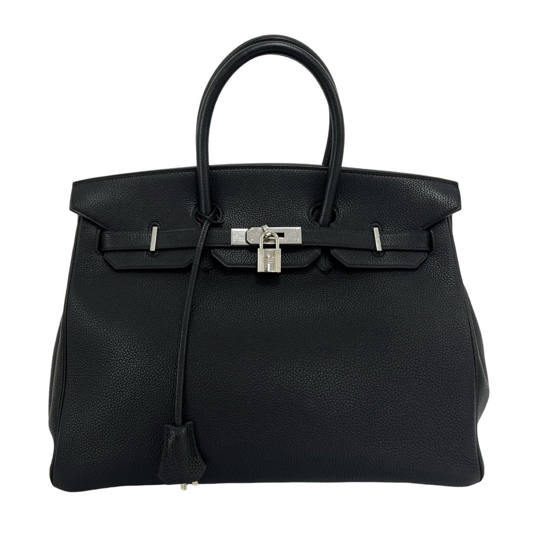 HERMES Birkin 35 Togo Leather Genuine Handbag Tote Bag Black 347-1