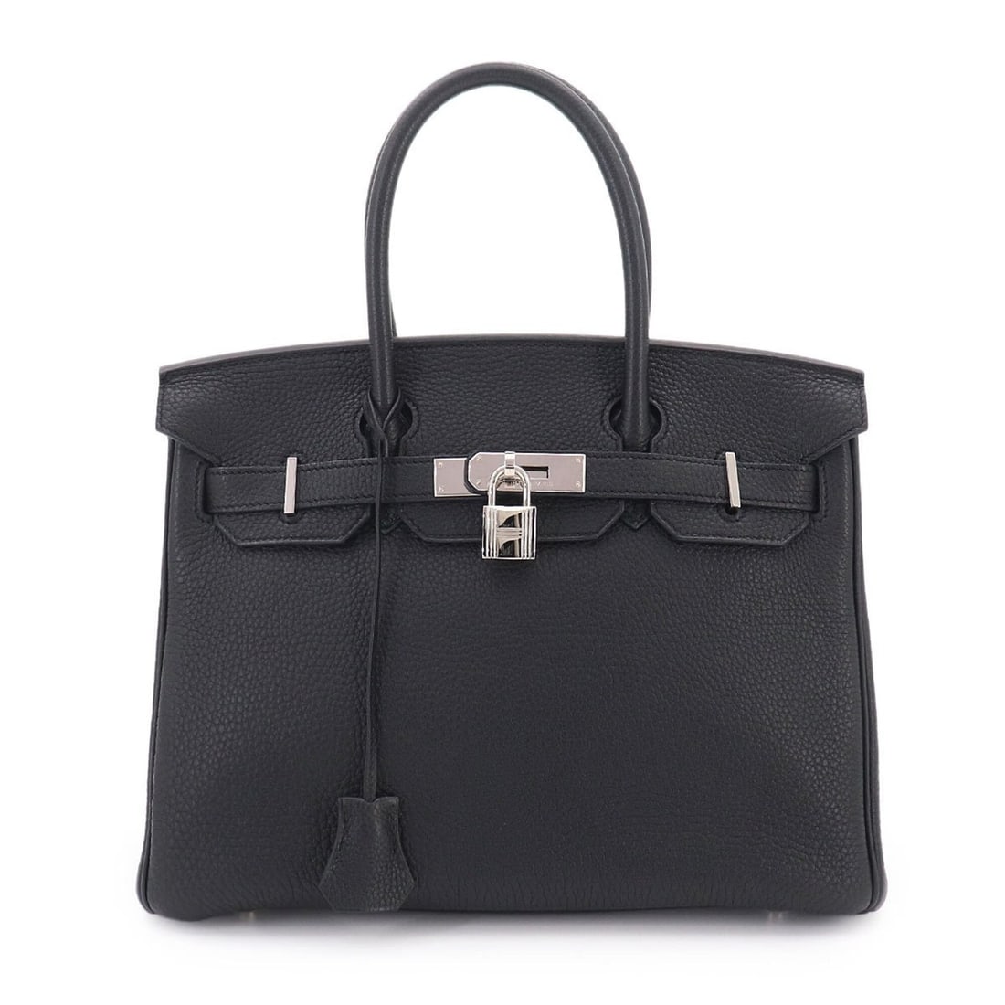 Hermes Birkin 30 Togo Black Handbag ?P Stamp Silver Hardware: --- Catalog ---Category: SizeSize (HxWxD): 24.5cm x 30cm x 15.5cm / 9.64'' x 11.81'' x 6.1''Category: DesignType: HandbagColor: BlackGender: Men,WomenMaterial: Togo leather Category: GeneralBrand: