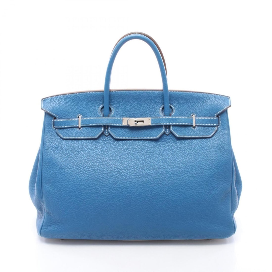 Hermes Birkin 40 Verso Handbag, Leather, Taurillon Clemence Women's, Blue/White: --- Catalog ---Category: SizeSize (HxWxD): 30cm x 40cm x 21cm / 11.81'' x 15.74'' x 8.26''Category: DesignType: HandbagColor: Blue, WhiteGender: WomenMaterial: Taurillon clemence leather Category: