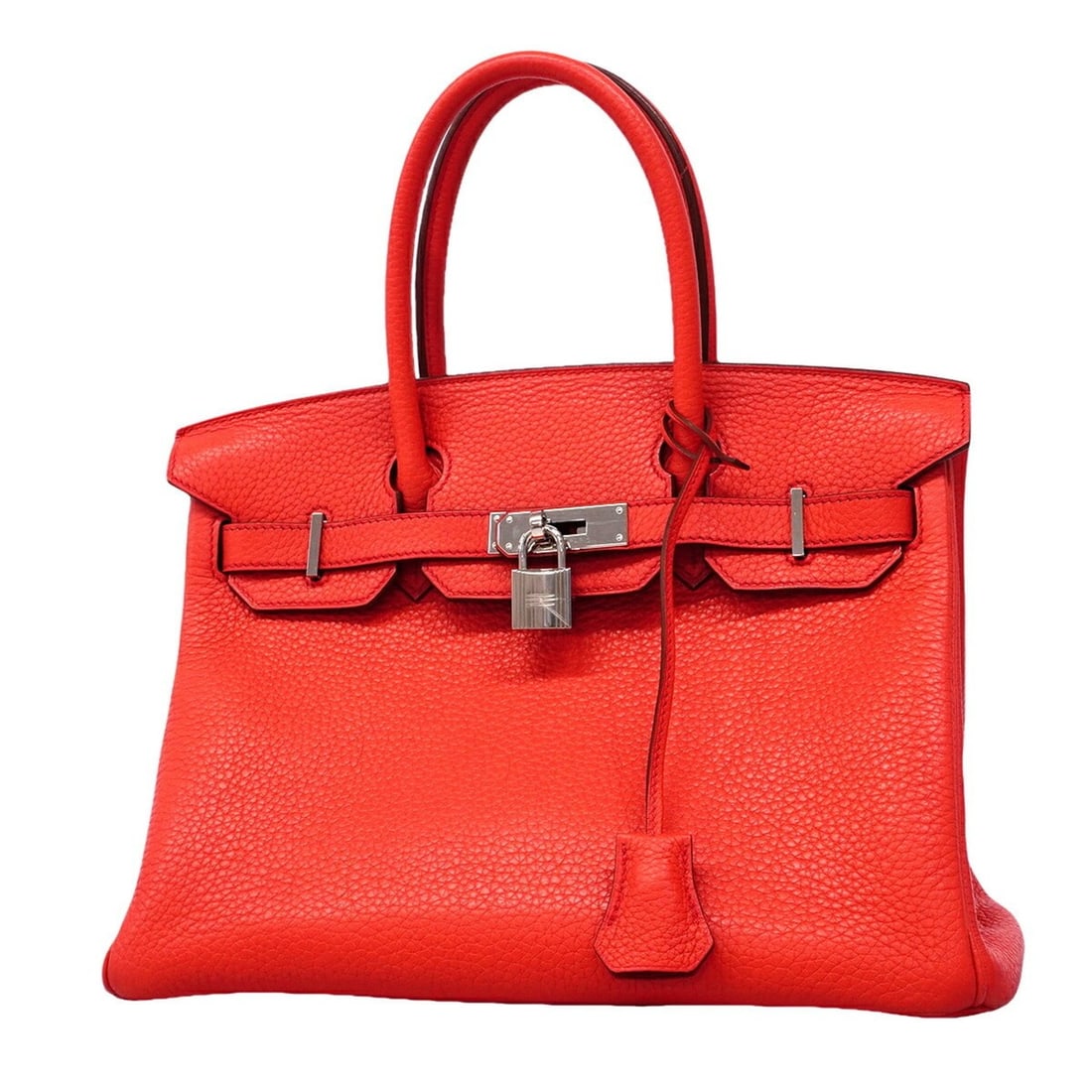 Hermes Birkin 30 handbag, Taurillon Clemence leather, Bougainvillea design, X stamp, women's.: --- Catalog ---Category: SizeSize (HxWxD): 23.5cm x 30cm x 15.5cm / 9.25'' x 11.81'' x 6.1''Category: DesignType: HandbagColor: BougainvillierGender: WomenMaterial: Taurillon clemence leather