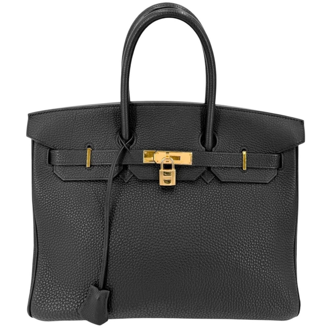 Hermes Birkin 35 handbag for women, with internal stitching, HERMES ?E stamp, black leather, gold