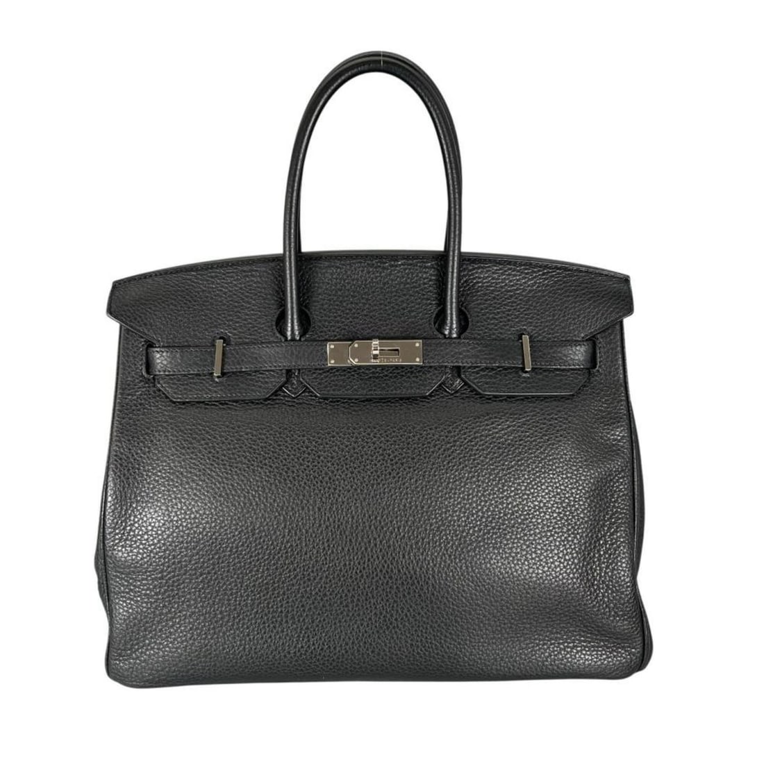 Hermes Birkin 35 handbag for women, silver hardware, HERMES ?N stamp, Taurillon Clemence leather,