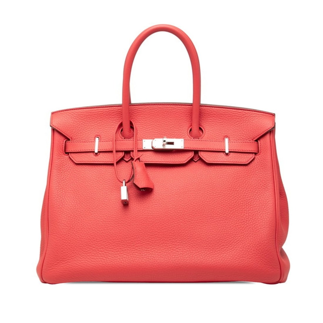 Hermes Birkin 35 Handbag, ?O stamp, 2011, Inside stitching, Rouge Tomato, Silver hardware,