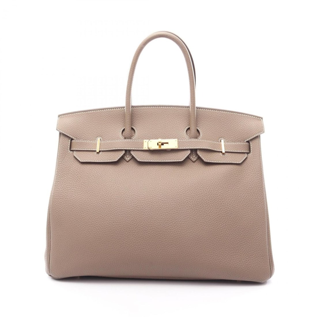 Hermes Birkin 35 Etoupe Handbag, Togo Leather, Women's, Gray