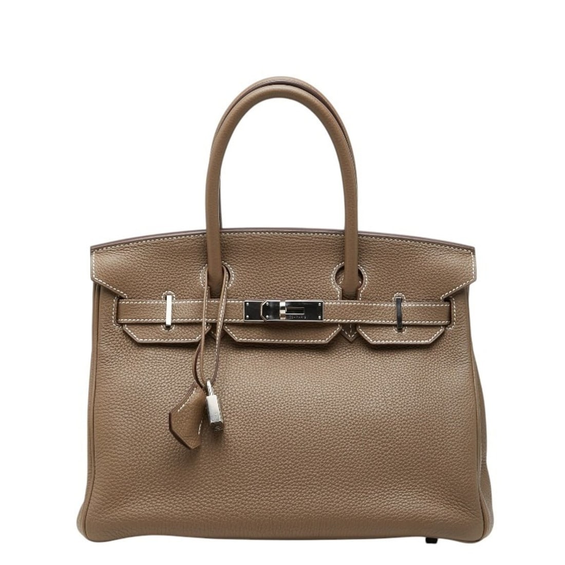 Hermes Birkin 30 Handbag, Inside Stitching, X Stamp, 2016, Etoupe, Silver Hardware, Togo Leather,: --- Catalog ---Category: SizeSize (HxWxD): 21cm x 30cm x 16cm / 8.26'' x 11.81'' x 6.29''Category: DesignType: HandbagColor: Etoupe grayGender: WomenMaterial: Togo leather Hardware Color: SilverCatego