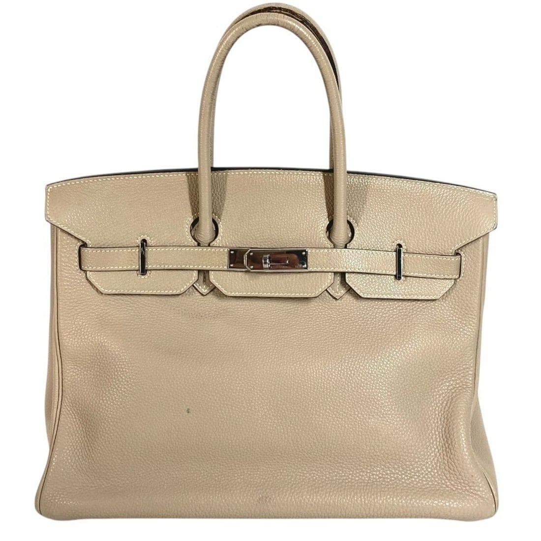HERMES Birkin 35 Tote Bag Handbag Togo Leather Men's Women's Turtledove Grey Beige: --- Catalog ---Category: SizeSize (HxWxD): 26cm x 34cm x 18cm / 10.23'' x 13.38'' x 7.08''Category: DesignType: Handbag, Tote bagColor: BeigeGender: Men,WomenMaterial: Togo leather Hardware Color: Sil