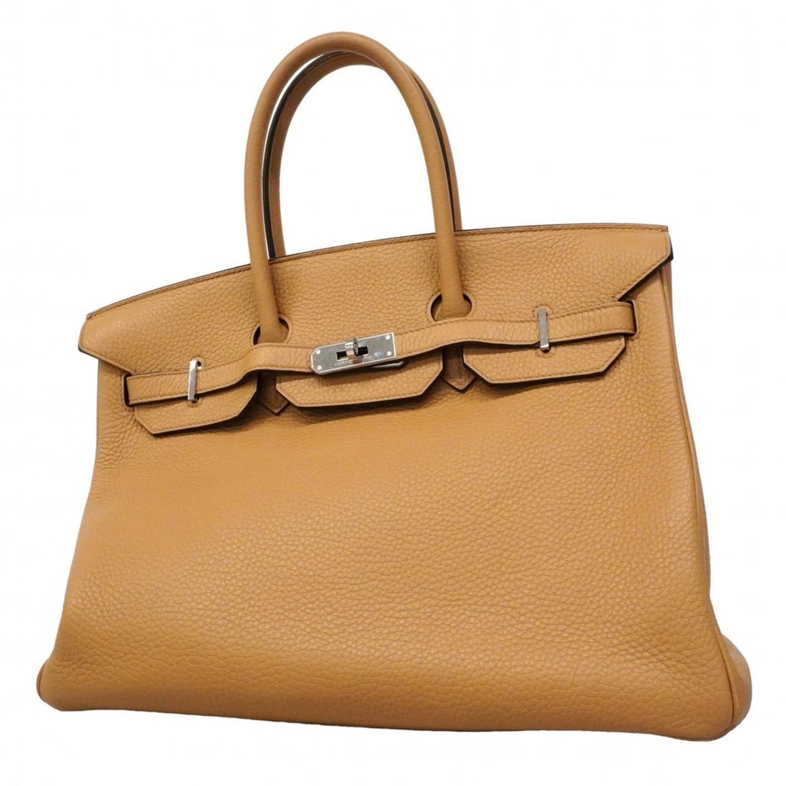 Hermes Birkin 35 Handbag, Taurillon Clemence Leather, Chai, U Stamp, Women's, P2859809: --- Catalog ---Category: SizeSize (HxWxD): 28cm x 35cm x 19cm / 11.02'' x 13.77'' x 7.48''Category: DesignType: HandbagColor: BrownGender: WomenMaterial: Taurillon clemence leather Hardware Color: Sil