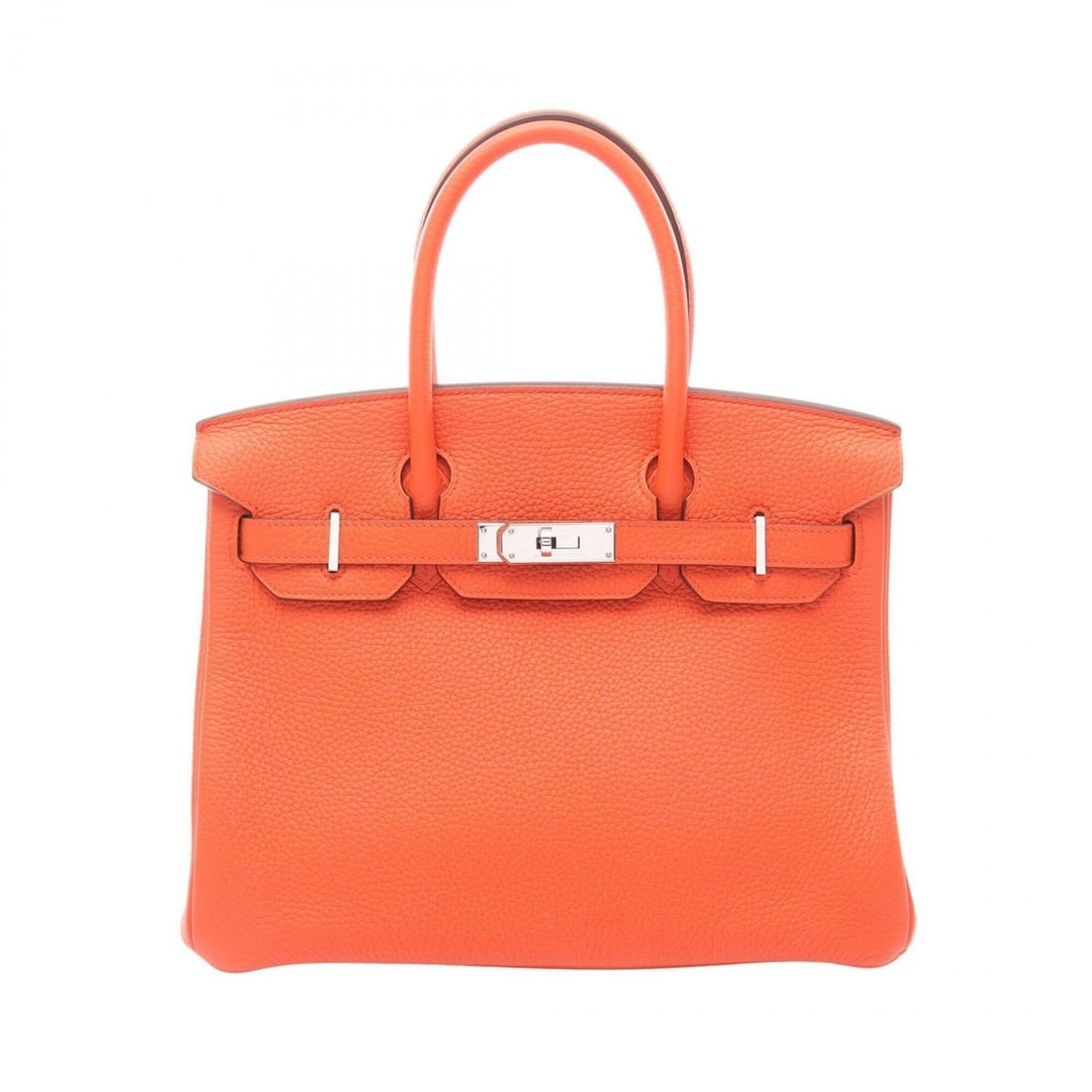 Hermes Birkin 30 Handbag, Leather, Togo Women's, Orange, 030520CK