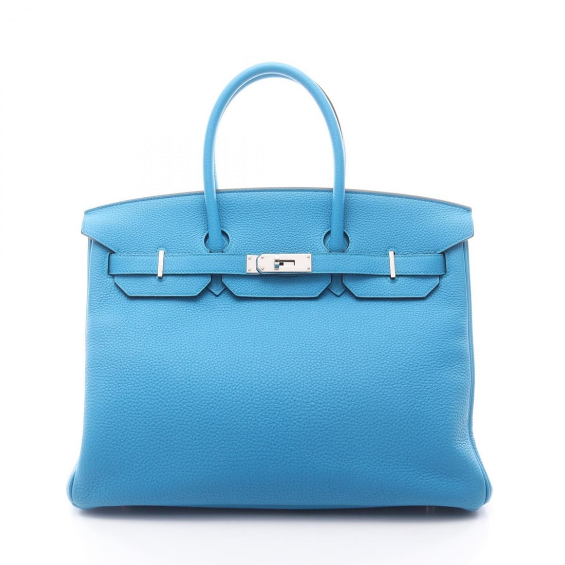 Hermes Birkin 35 Handbag, Leather, Togo Women's, Blue, 071859CK: --- Catalog ---Category: SizeSize (HxWxD): 28cm x 35cm x 18cm / 11.02'' x 13.77'' x 7.08''Category: DesignType: HandbagColor: BlueGender: WomenMaterial: Togo leather , Leather Category: GeneralMPN: 07