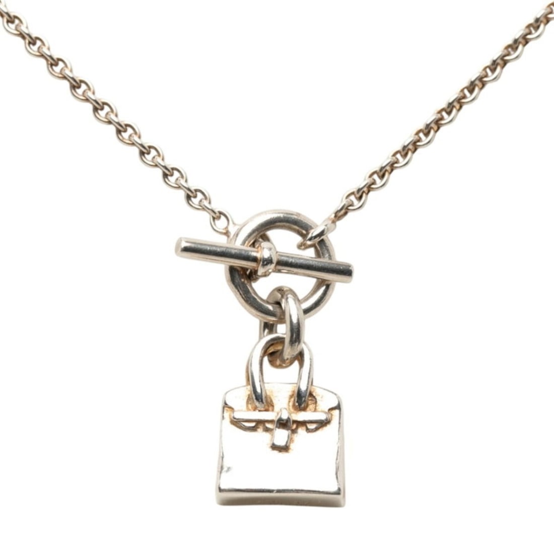 Hermes Birkin Amulet Necklace SV925 Silver Women's HERMES