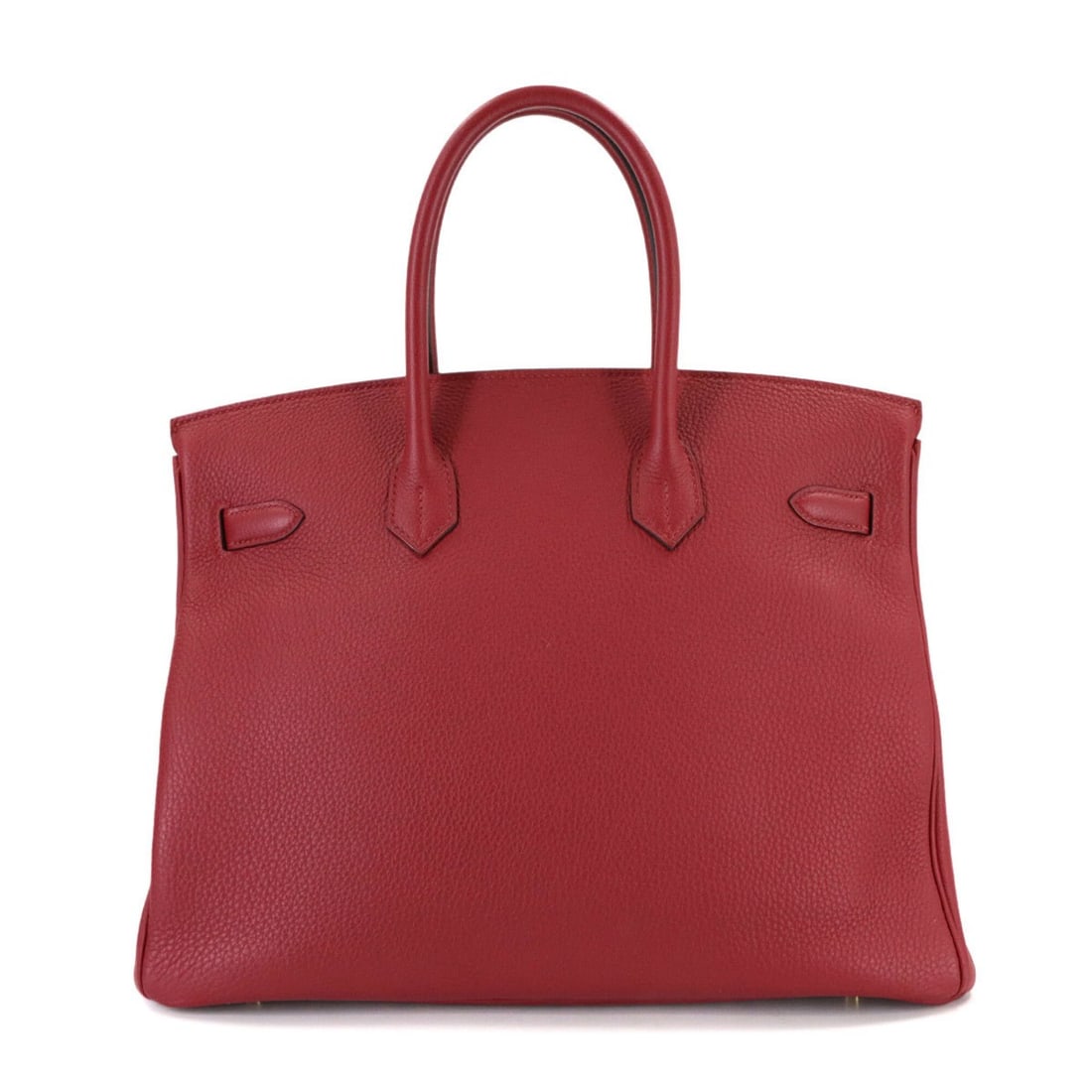 Hermes Birkin 35 Togo Rouge Grenat Handbag, A stamp, Gold hardware.
