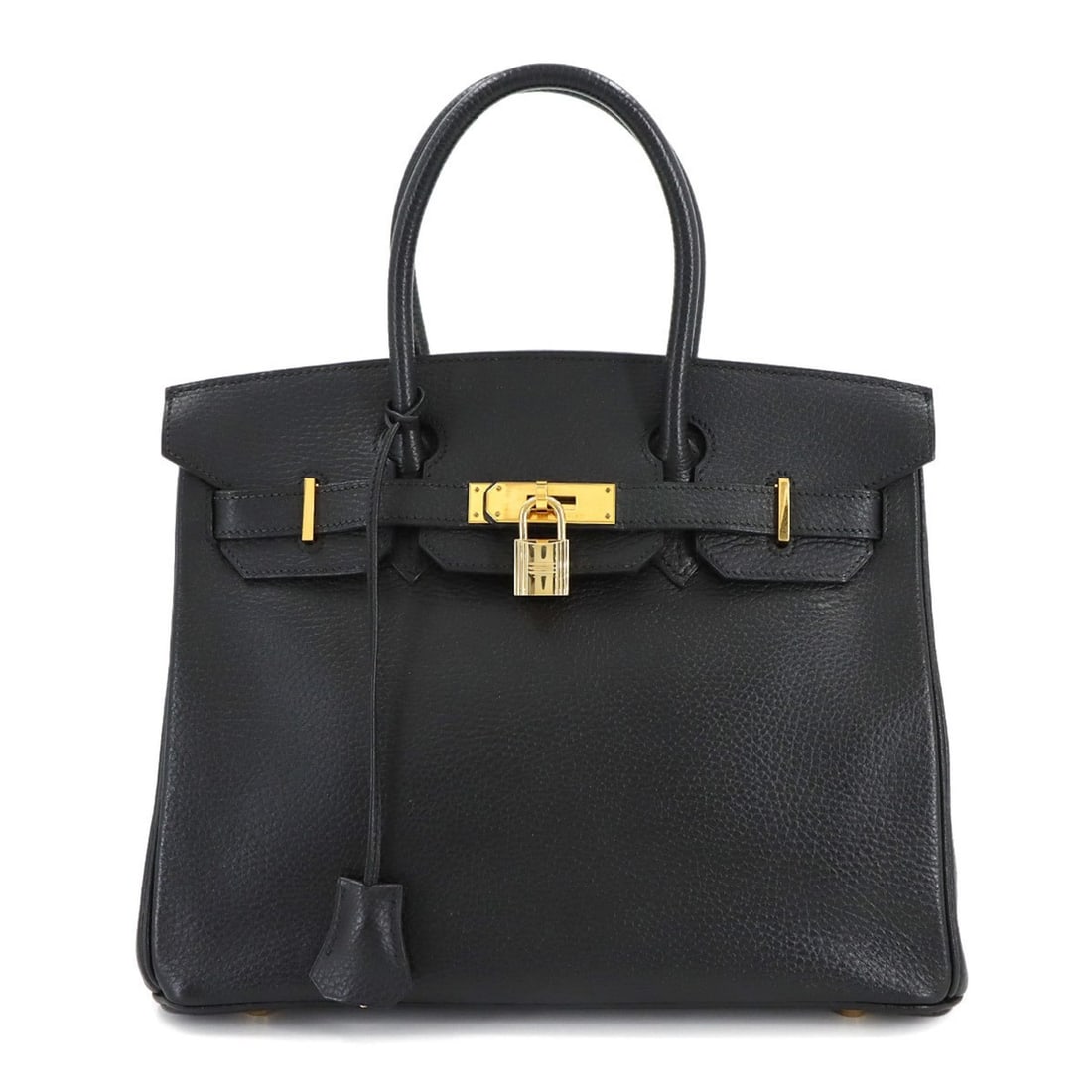 Hermes Birkin 30 Ardennes Black Handbag ?E Stamp Gold Hardware: --- Catalog ---Category: SizeSize (HxWxD): 24cm x 19.5cm x 15cm / 9.44'' x 7.67'' x 5.9''Category: DesignType: HandbagColor: BlackGender: WomenMaterial: Ardennes leather Category: GeneralBrand: Hermes