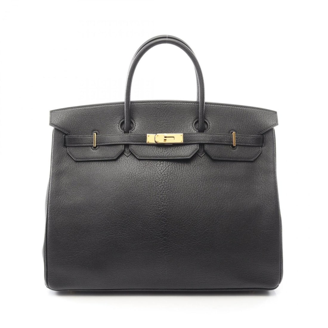 Hermes Birkin 40 Handbag, Leather, Chevre Women's, Black: --- Catalog ---Category: SizeSize (HxWxD): 30cm x 40cm x 21cm / 11.81'' x 15.74'' x 8.26''Handle Length: 35cm / 13.77''Category: DesignType: HandbagColor: BlackGender: WomenMaterial: Chevre leather Ha