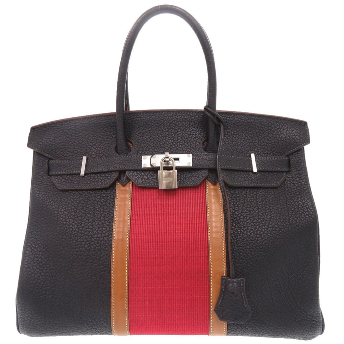 Like-new Hermès Birkin Club 35 Fjord, Vaubarenia, Ottoman, Blue Indigo, Rouge Kazak, Fauve, Silver