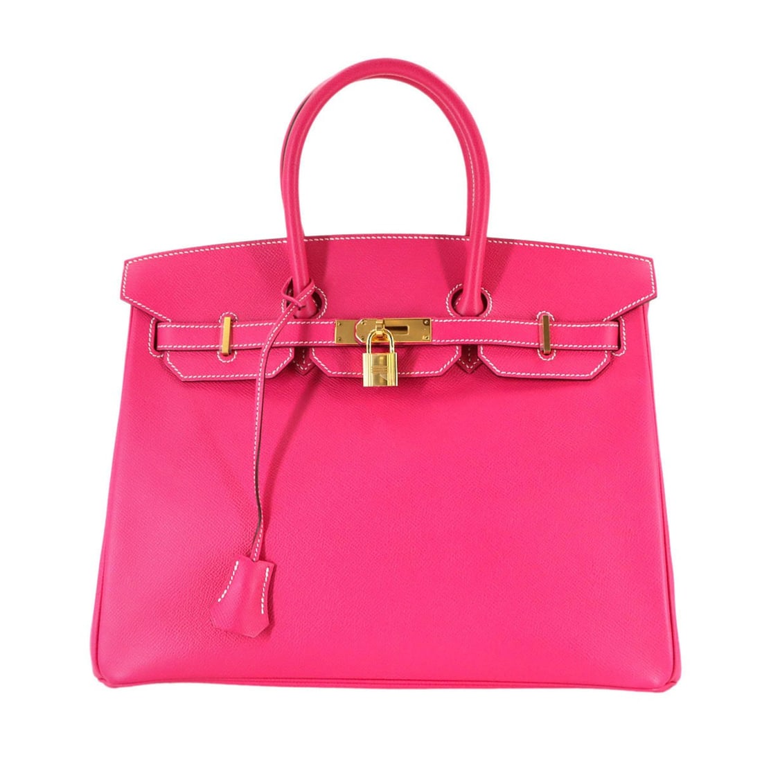 Hermes Hermès Birkin 35 Epsom Rose Tyrien Handbag with Gold Hardware and Q Stamp