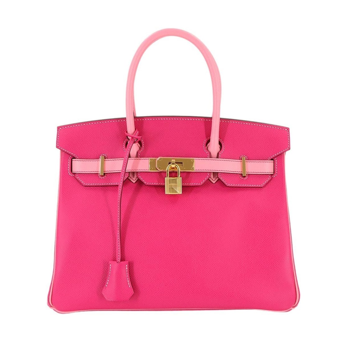 Hermes Hermès Birkin 30 Personal SPO Epson Rose Tyrien Confetti Handbag with R Stamp and Gold