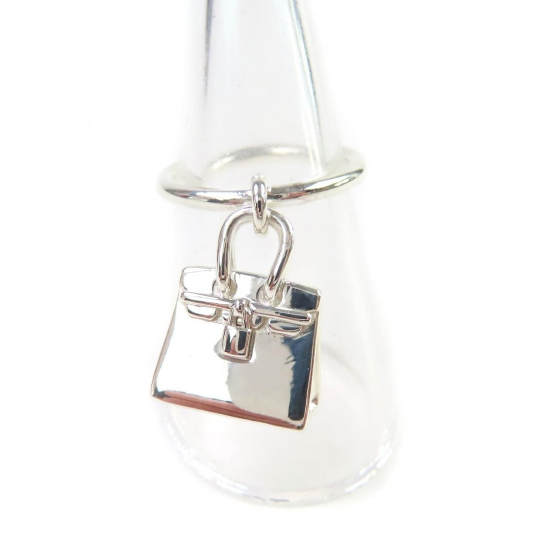 HERMES 2020 925 Amulet Birkin Ring, Silver, Size 51 (), with Box, Made in Italy, Weight 7.34g,