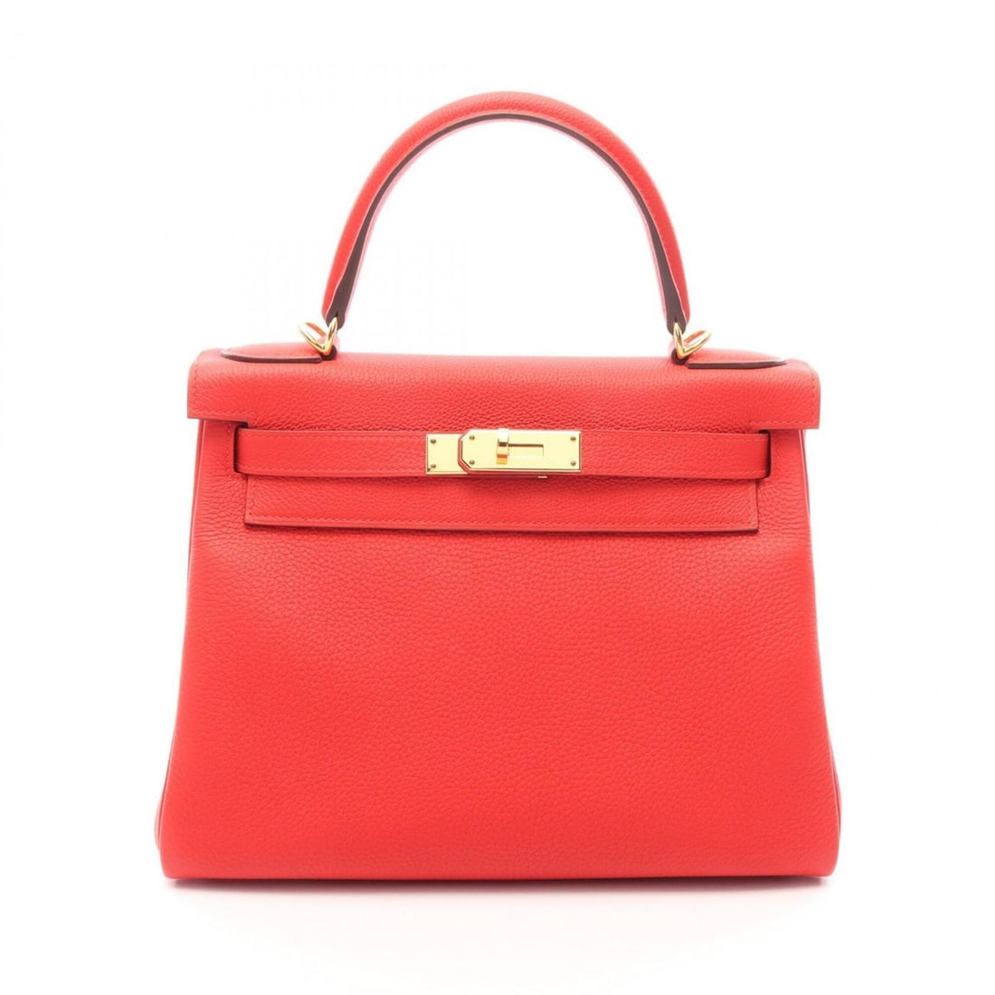 Hermes Kelly 28, 2-way handbag, leather, Togo women's, red.: --- Catalog ---Category: SizeSize (HxWxD): 21cm x 28cm x 11cm / 8.26'' x 11.02'' x 4.33''Category: DesignType: HandbagColor: Red colorGender: WomenMaterial: Togo leather Category: GeneralBrand: Hermes