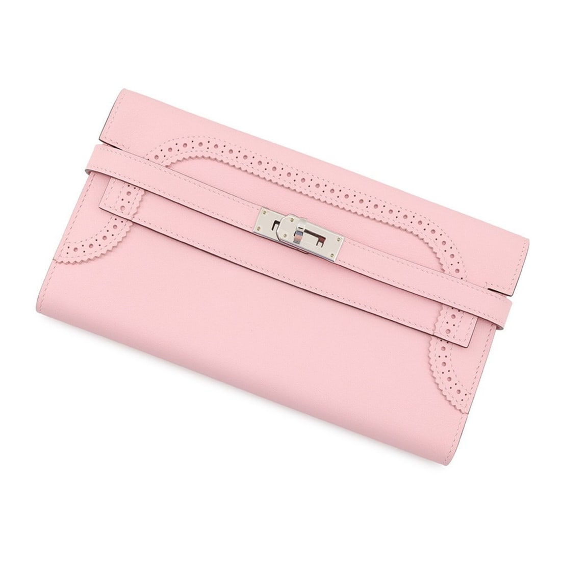 Hermes Kelly Wallet Gillies Rose Sakura Swift T-stamp long wallet HERMES WALLET