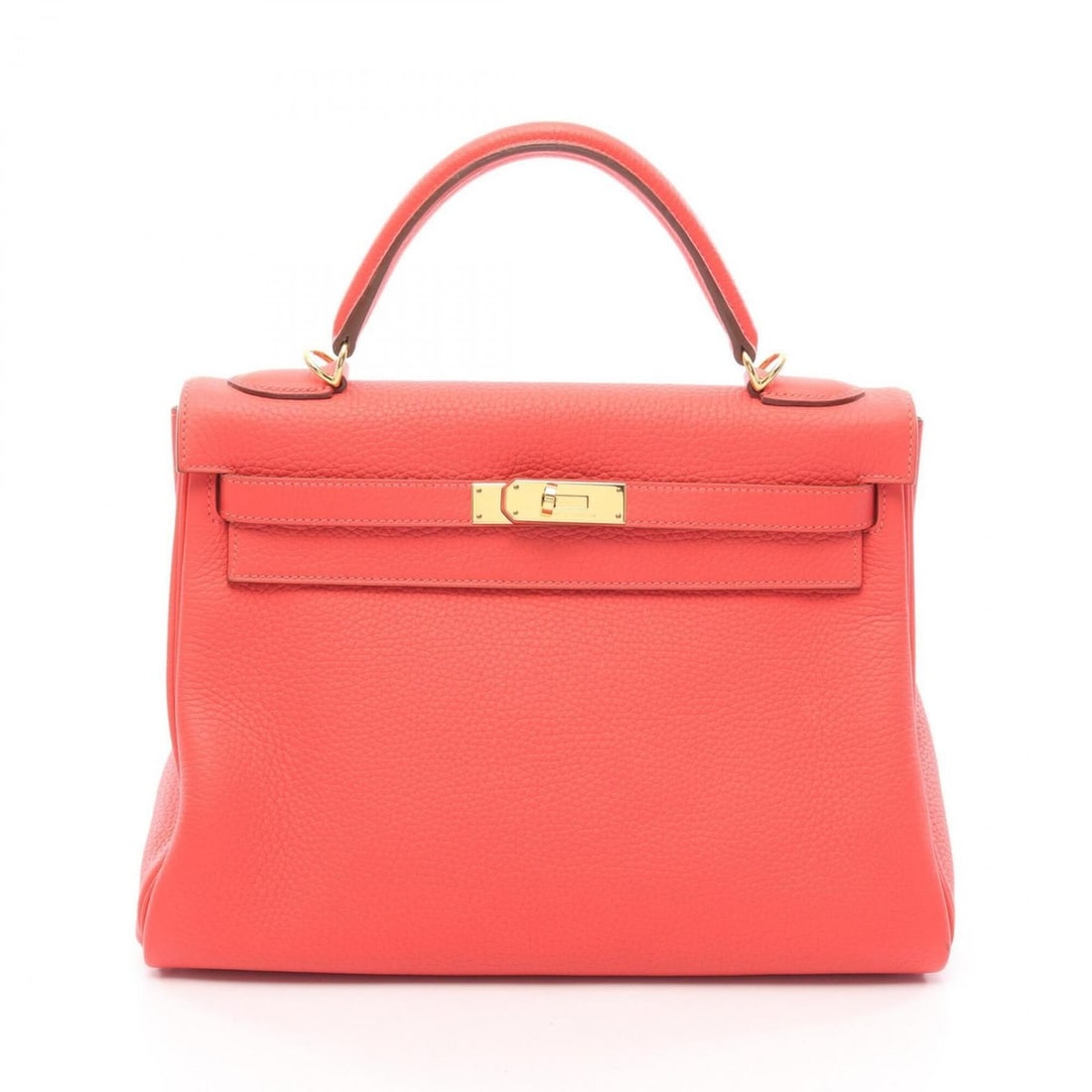 Hermes Kelly 32 Rose Jaipur 2-way handbag, inner stitching, leather, Taurillon Clemence, women's,
