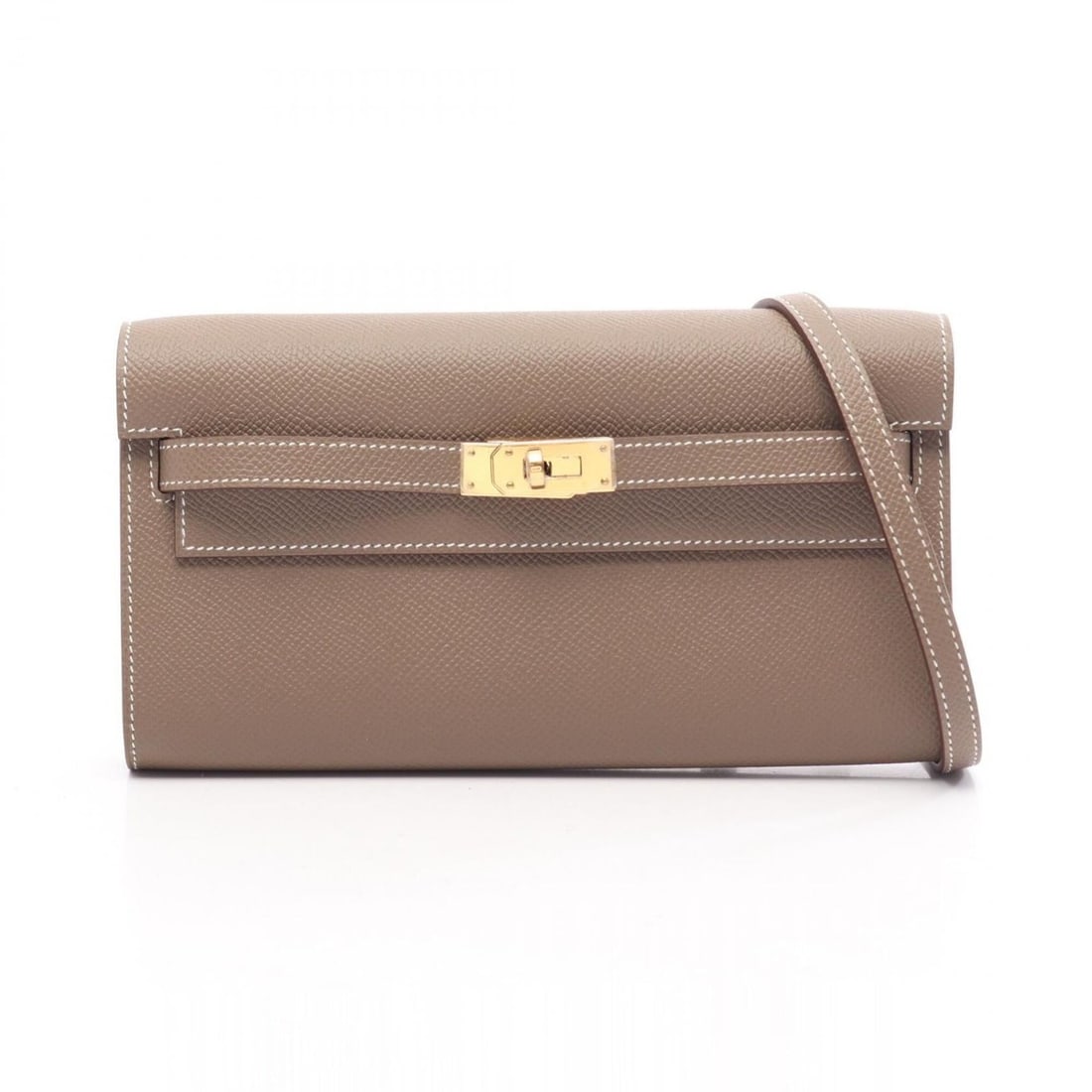 Hermes Kelly To Go Shoulder Bag/Handbag, Leather, Veau Epsom, Women's, Gray: --- Catalog ---Category: SizeSize (HxWxD): 11.5cm x 20.5cm x 3.5cm / 4.52'' x 8.07'' x 1.37''Category: DesignType: Handbag, Shoulder bagColor: Etoupe gray, GrayGender: WomenMaterial: Epsom leather Cat