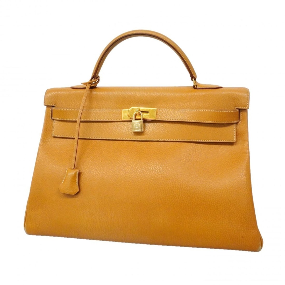 Hermes Kelly 40 Handbag, Ardennes Leather, Natural, ?A Stamp, Men's, P3105431