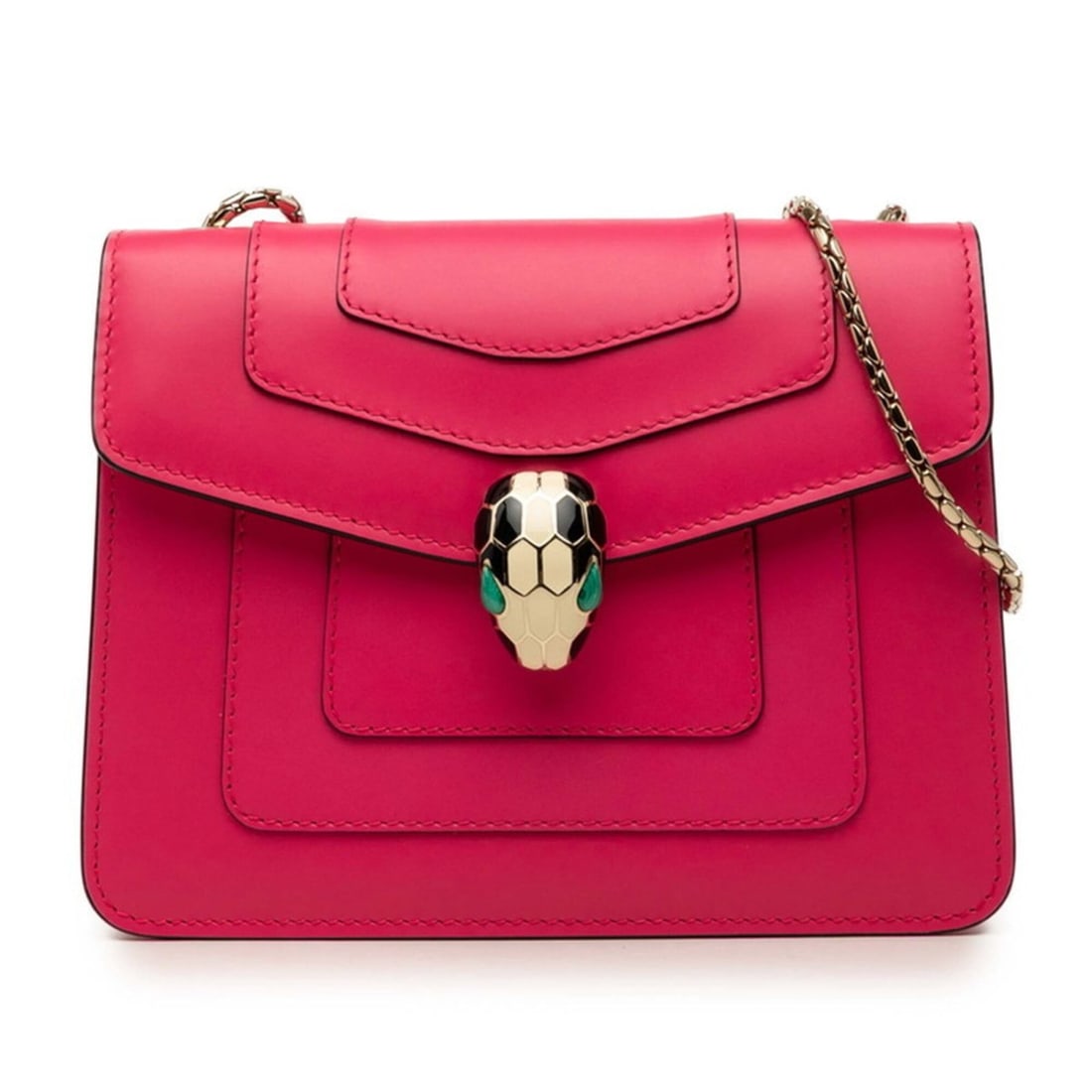 Bulgari Serpenti Forever Crossbody Chain Shoulder Bag, Pink Leather, Women's BVLGARI: --- Catalog ---Category: SizeSize (HxWxD): 15cm x 19.7cm x 4.5cm / 5.9'' x 7.75'' x 1.77''Category: DesignType: Shoulder bagColor: PinkGender: WomenMaterial: Leather Category: GeneralBrand: Bvlgari---