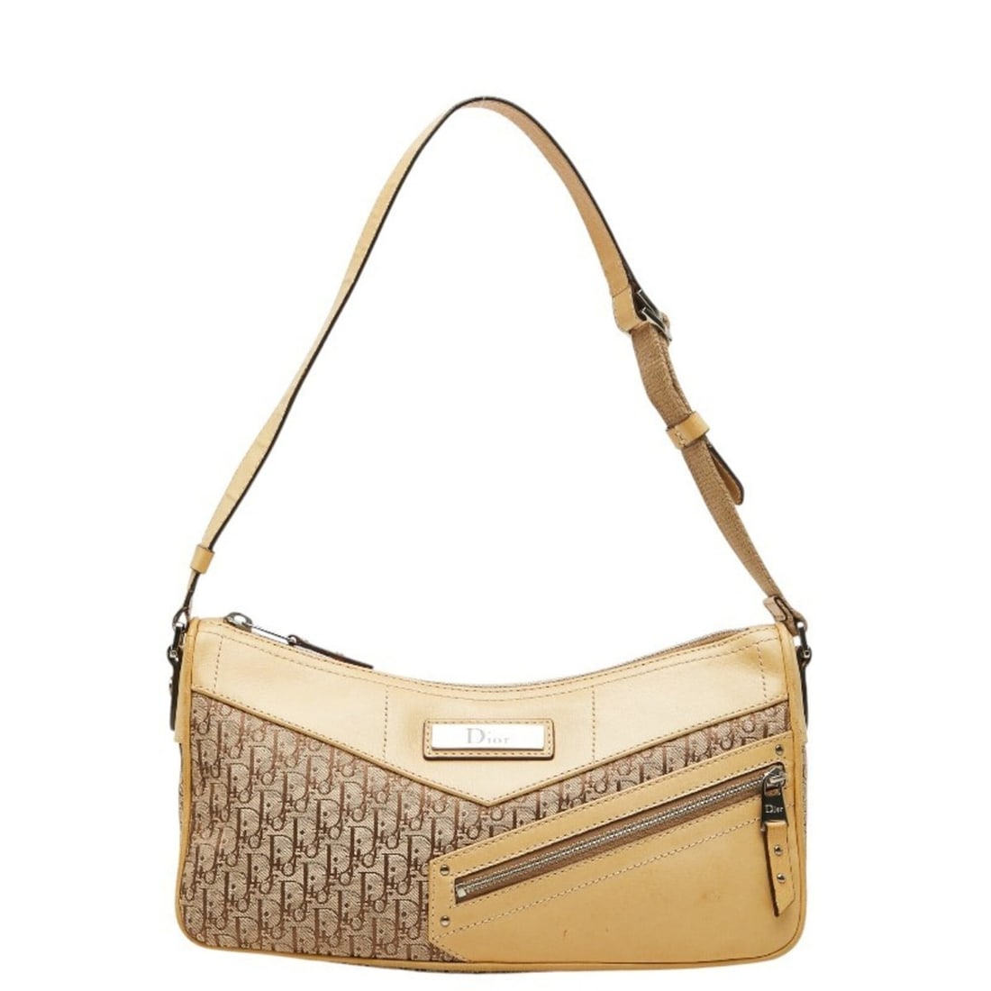 Christian Dior Dior Trotter Straight Chic One-Shoulder Bag, Beige Canvas Leather, Women's.: --- Catalog ---Category: SizeSize (HxWxD): 15cm x 27cm x 7cm / 5.9'' x 10.62'' x 2.75''Category: DesignType: Shoulder bagColor: BeigeGender: WomenMaterial: Canvas , Leather Category: GeneralBrand: Chr