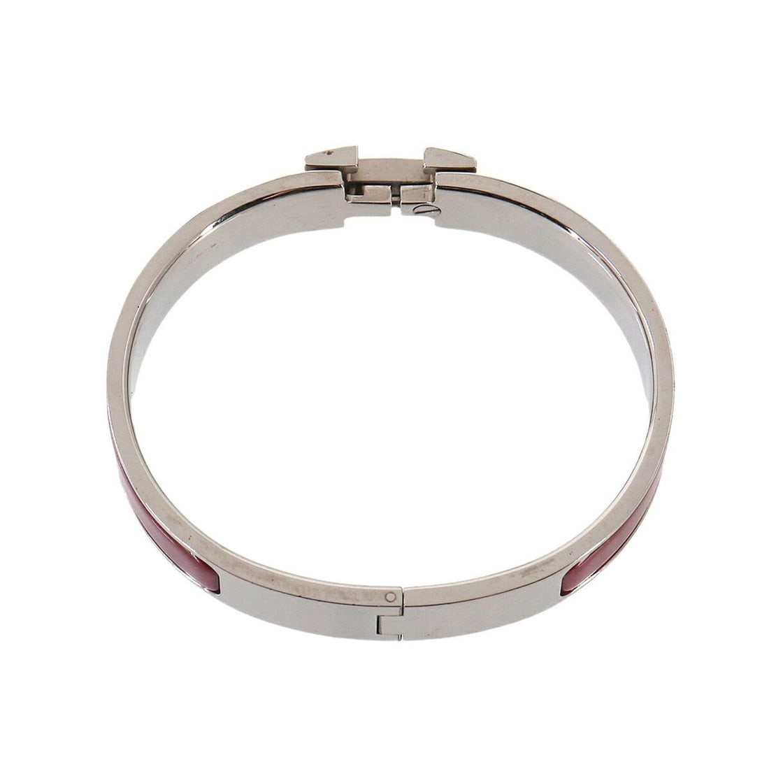 Hermes Clic H PM Bangle, Red and Silver - 4