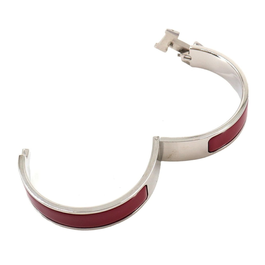 Hermes Clic H PM Bangle, Red and Silver - 6