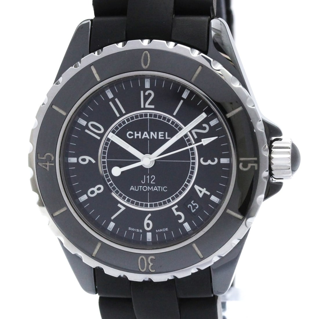 CHANEL J12 Ceramic Rubber Automatic Mens Watch H0684 Polished: --- Catalog ---Category: SizeCase Diameter: 39mm / 1.54''Category: DesignType: WristwatchStyle: SportGender: MenColor (Dial): BlackMaterial (Band): RubberMaterial (Case): CeramicCategory: GeneralLine: