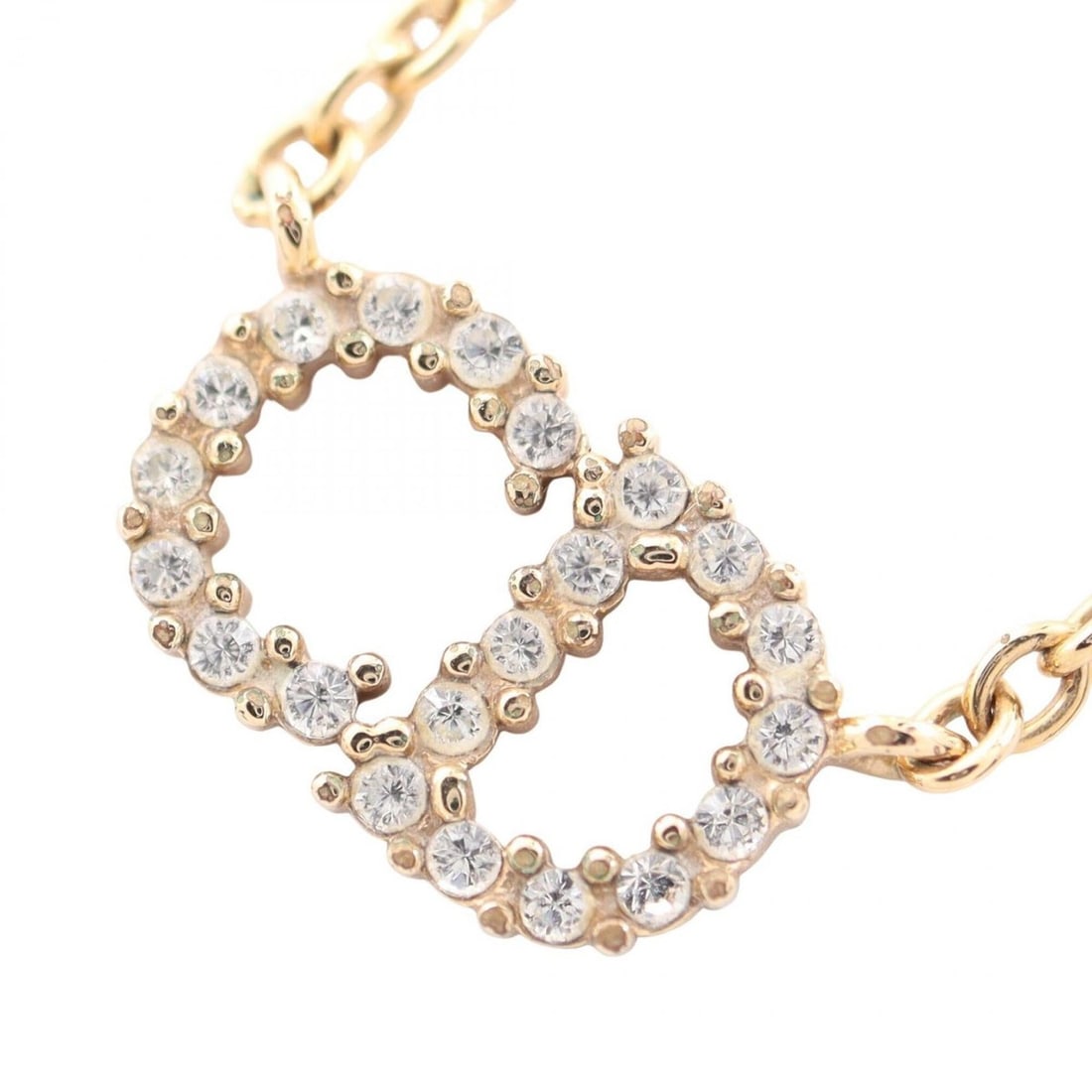 Christian Dior Dior Clair D Lune Necklace, Gold Plated (GP) Rhinestone Women's, Tone, Clear Tone: --- Catalog ---Category: SizePendant Size: 7mm x 10mm / 0.27'' x 0.39''Neck Circumference: 44 cm - 49.5 cm / 17.32'' - 19.48''Category: DesignColor: Clear, GoldGender: WomenMaterial: Gold plating, Rhi