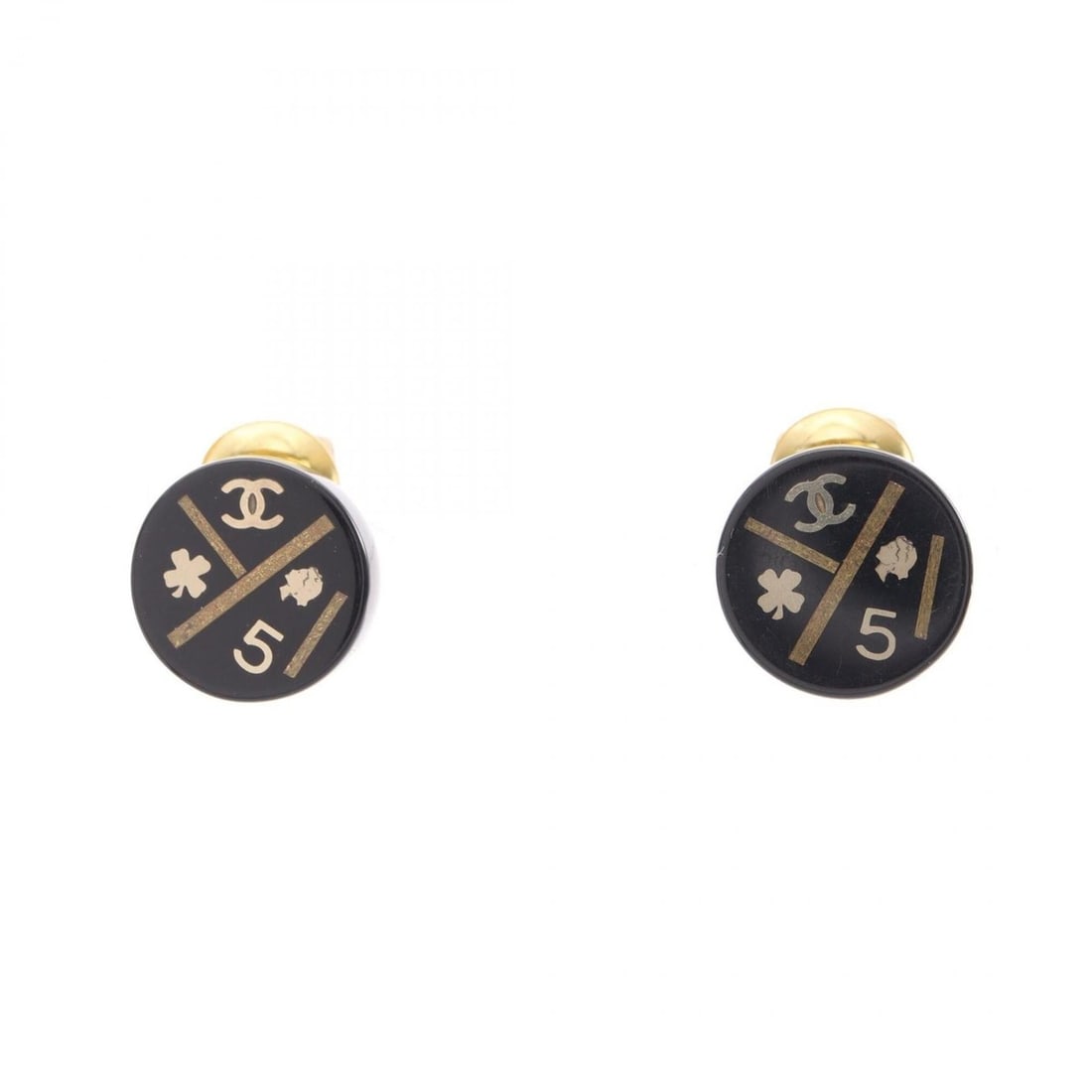 Chanel Coco Mark Icon Earrings, Plastic Jewelry, Women's, Black/Gold Tones: --- Catalog ---Category: SizeSize (HxWxD): 15.00mm x 15.00mm / 0.59'' x 0.59''Category: DesignType: Clip earringsColor: Black, GoldGender: WomenMaterial: PlasticCategory: GeneralBrand: Chanel--- Item 