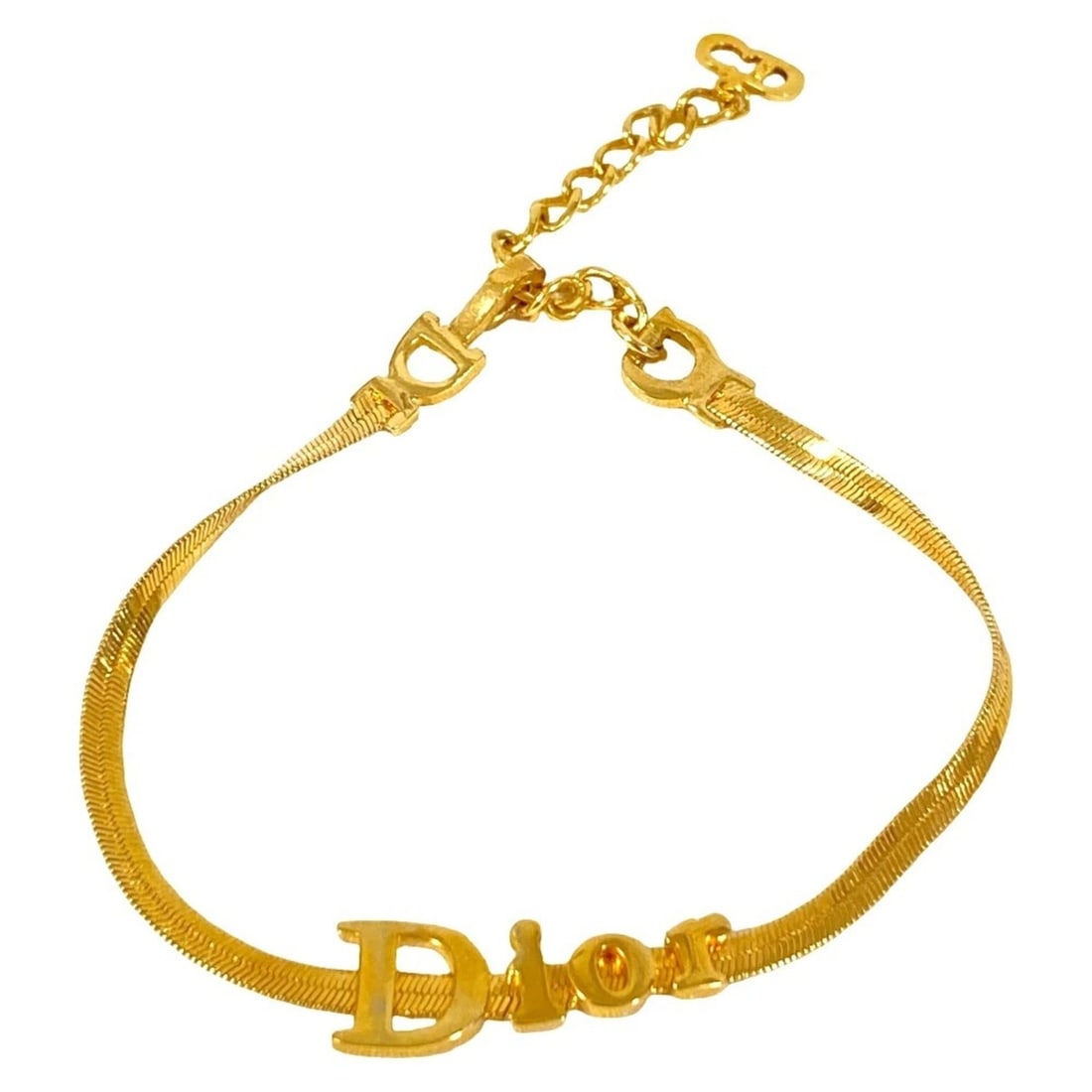 Christian Dior Vintage Logo Bracelet GP Gold Color Women's: --- Catalog ---Category: SizeLength: 17.5cm - 22cm / 6.88'' - 8.66''Category: DesignType: Charm braceletColor: GoldGender: WomenCategory: GeneralBrand: Christian Dior--- Item List ---Section: Conditio