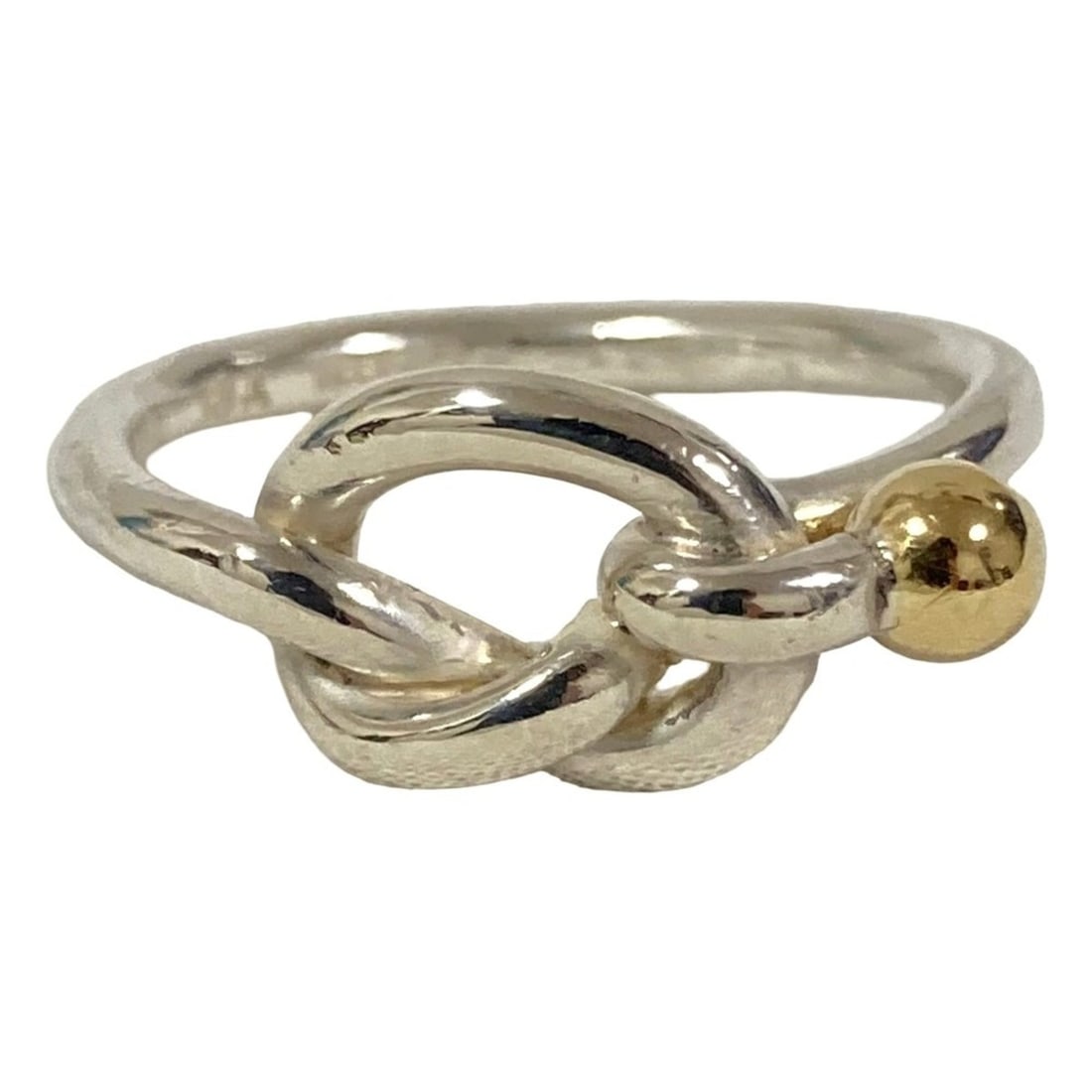 Tiffany & Co. Vintage Hook Eye Love Knot Ring, Sterling Silver (equivalent to 18K Gold), Women's: --- Catalog ---Category: SizeJP Size: 12US Size: 6.5Category: DesignType: Band ringColor: SilverGender: WomenCategory: GeneralBrand: Tiffany--- Item List ---Section: ConditionRanking: Rank SA Used - H