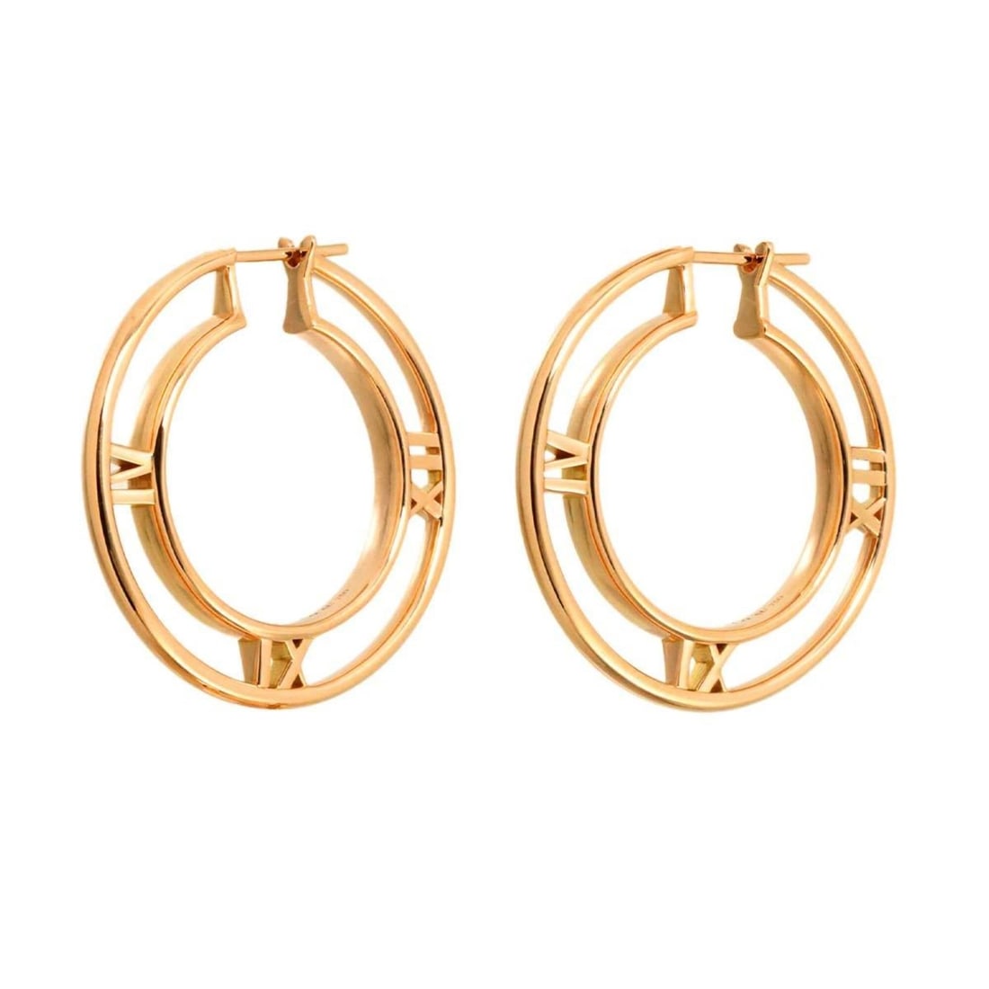 Tiffany & Co. Atlas Medallion Earrings, 18K Pink Gold (750), Pierced Earrings (1 of 13)