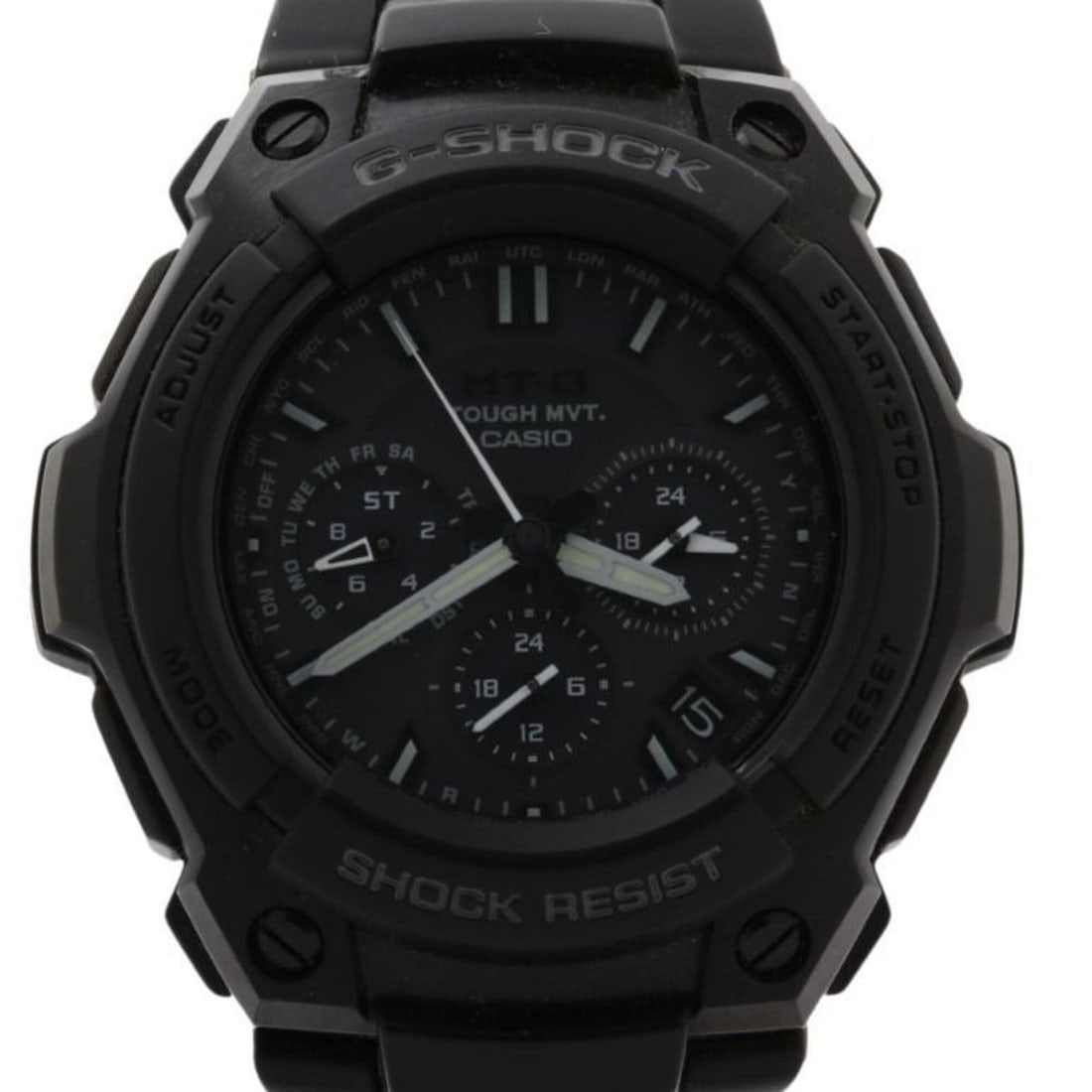 CASIO G-SHOCK MTG-1200B-1AJF Black Resin/Stainless Steel Men's Analog Watch: --- Catalog ---Category: SizeWrist Size: 15cm / 5.9''Case Diameter: 46.9mm / 1.85''Category: DesignType: WristwatchGender: MenColor (Dial): BlackMaterial (Case): Stainless steelCategory: GeneralMPN: