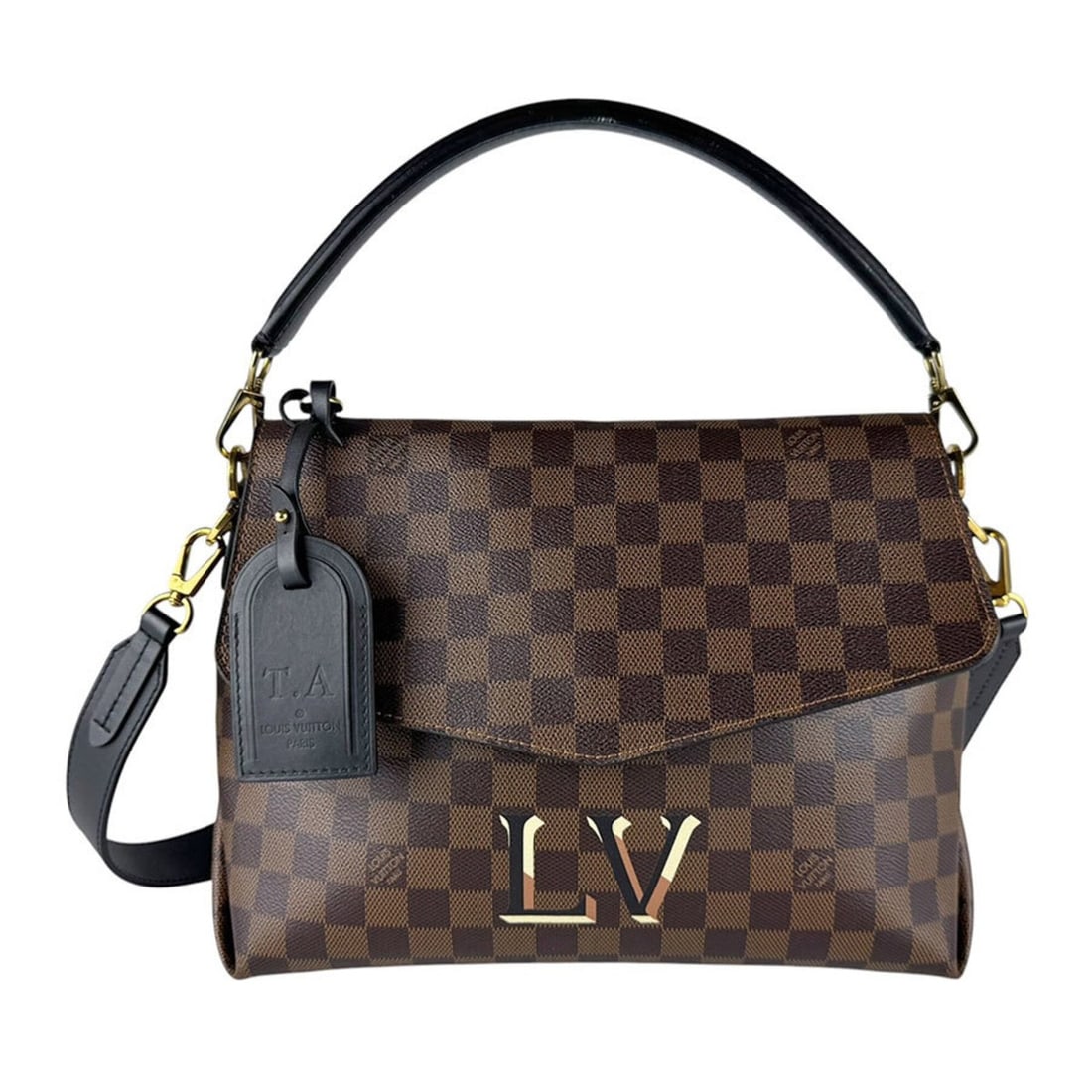 Louis Vuitton LOUIS VUITTON Shoulder Bag Damier Bobour Canvas Ebene Women's N40177 z10657 (1 of 14)