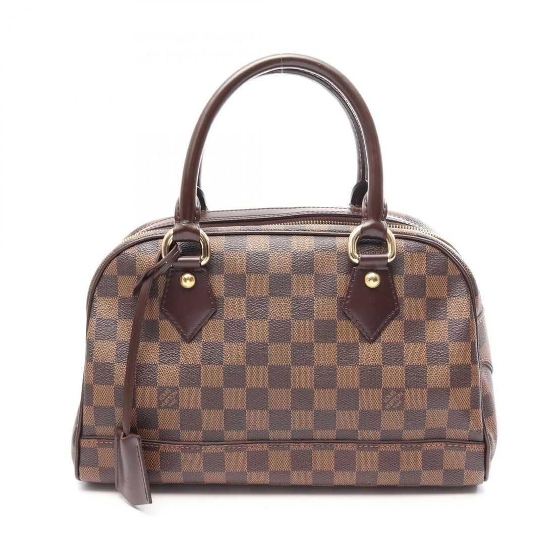 Louis Vuitton Duomo Damier Ebene Handbag, Coated Canvas Leather, Women's, Brown, N60008