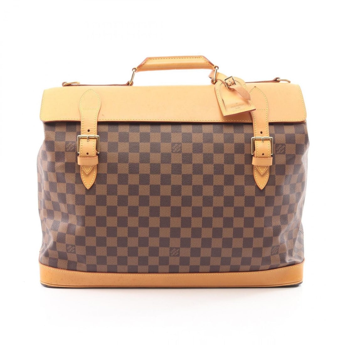 Louis Vuitton Clipper 100th Anniversary Boston Bag/Handbag, Coated Canvas and Leather, Damier: --- Catalog ---Category: SizeSize (HxWxD): 35cm x 44cm x 19cm / 13.77'' x 17.32'' x 7.48''Category: DesignType: Boston bag, HandbagColor: BrownGender: Men,WomenMaterial: Coated canvas , PVC , Damier C