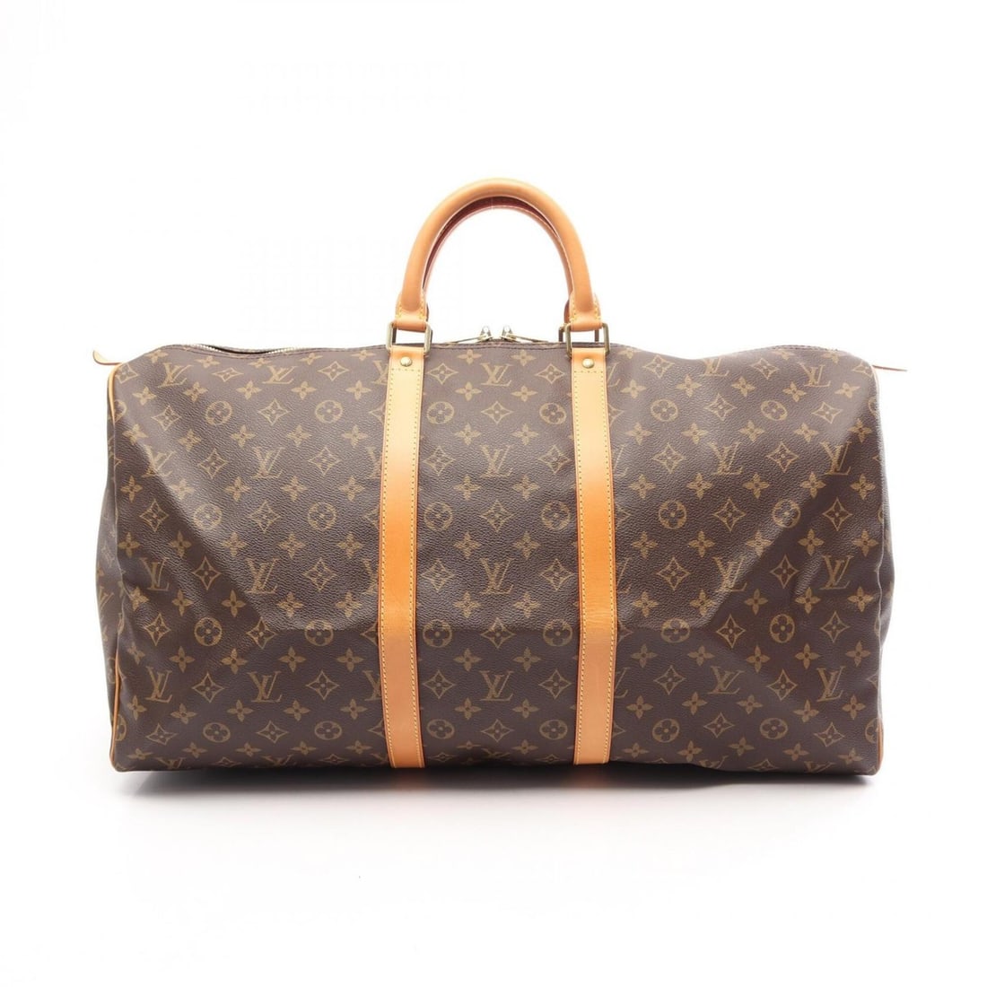 Louis Vuitton Keepall 55 Monogram Boston Bag Handbag, Coated Canvas Leather, Men's/Women's, Brown,: --- Catalog ---Category: SizeSize (HxWxD): 30cm x 56cm x 25cm / 11.81'' x 22.04'' x 9.84''Category: DesignType: Boston bag, HandbagColor: BrownGender: Men,WomenMaterial: PVC , Coated canvas , Leather 